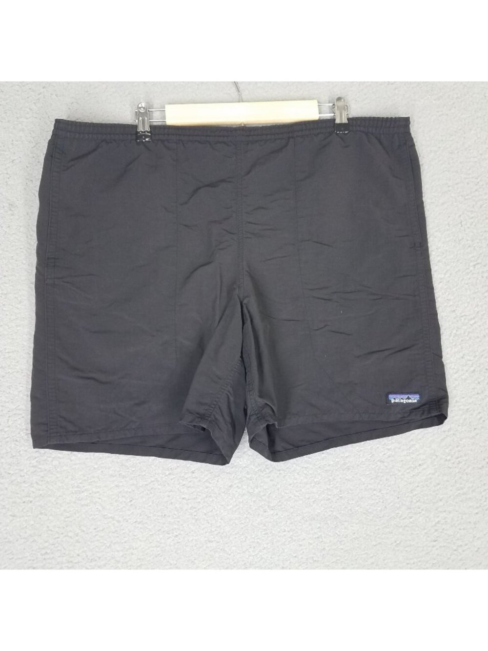 Patagonia Baggies Shorts Men's Large Black 6" Brief Lined Swim Running Casual